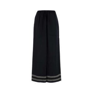 Bode Women Black Viscose Mathilde Wide-Leg